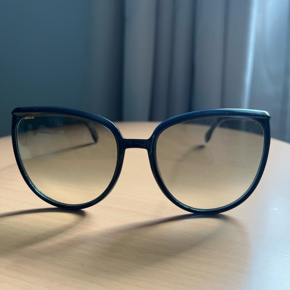 Fendi Blue Cat-Eye Sunglasses with Gradient Lenses